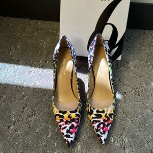 Nine West multi color heels.